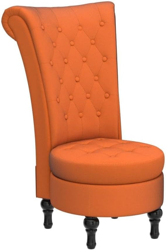 Red Orange Velvet Accent Chair for Vanity with Storage and Luxurious Upholstery, Retro Design and Versatile Usage for Livingroom, Bedroom, Lounge and Office - LeafyLoom