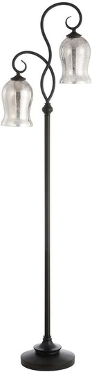 Safavieh FLL4058A Claudia Black 63.5-inch 2-Light (LED Bulbs Included) Floor Lamp - LeafyLoom
