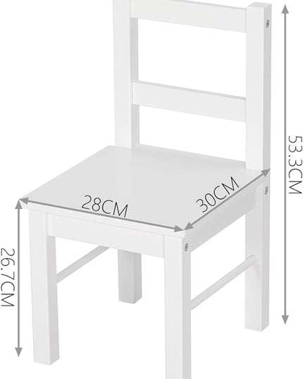 UTEX Child's Wooden Chair Pair for Play or Activity, Set of 2, White … - LeafyLoom