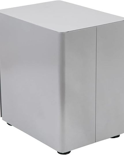 Flash Furniture Warner Modern 3-Drawer Mobile Locking Filing Cabinet with Anti-Tilt Mechanism and Hanging Drawer for Legal & Letter Files, Gray, Set of 1 - LeafyLoom