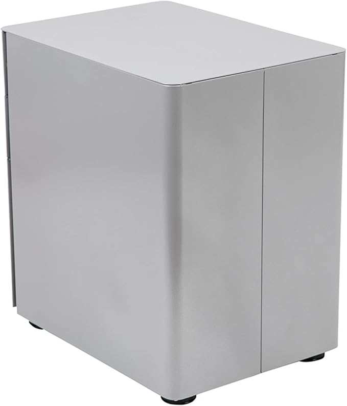 Flash Furniture Warner Modern 3-Drawer Mobile Locking Filing Cabinet with Anti-Tilt Mechanism and Hanging Drawer for Legal & Letter Files, Gray, Set of 1 - LeafyLoom