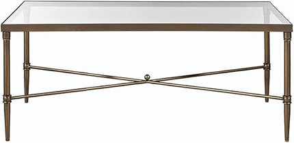 NicBex Coffee Table Wooden Coffee Table with Storage Rectangle Center Tables with Metal Legs Dining Table for Living Room, Dining Room, Office, and Bedroom,44" W, Bronze - LeafyLoom