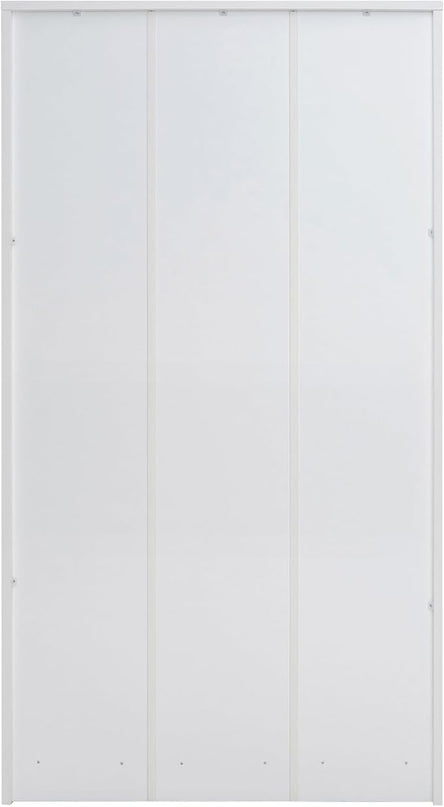 STARY 5 Shelf White Bookcase 60 inch Tall Wood Bookshelf for Bedroom - LeafyLoom