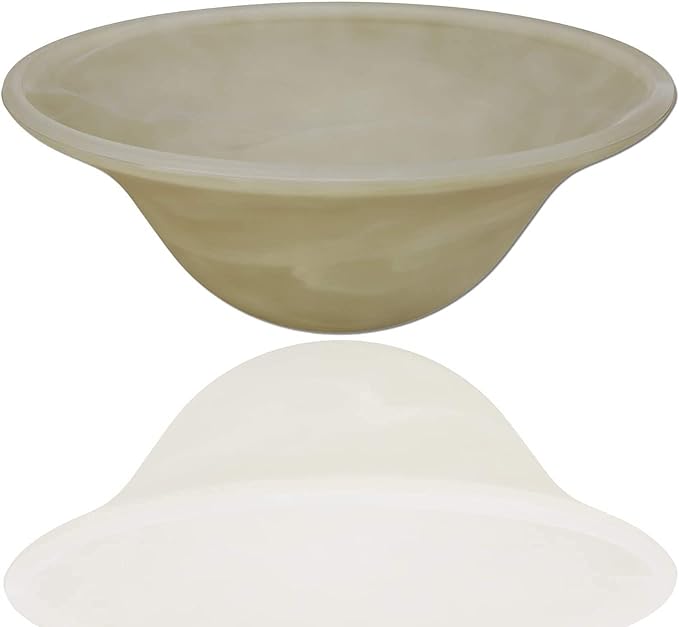 LIGHTACCENTS Alabaster Amber Glass Lamp Shade Replacement For Floor Lamps - Lamp Shades For Floor Lamps With Medium Base E26 Socket- Floor Lamp Shade - Floor Lamp Replacement Glass Lamp Shade (Amber) - LeafyLoom