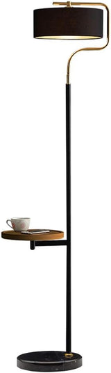 Hsyile KU300244 with USB Charging Ports Modern Reading Contemporary Modern Creative Floor Lamp for Living Room Bedroom Office - E26 Bulb Included - with a Table - LeafyLoom