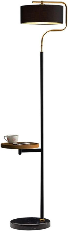 Hsyile KU300244 with USB Charging Ports Modern Reading Contemporary Modern Creative Floor Lamp for Living Room Bedroom Office - E26 Bulb Included - with a Table - LeafyLoom
