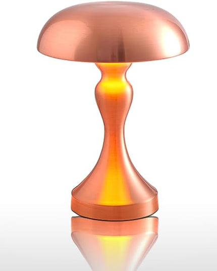 Portable Metal Desk Lamp,3-Color Touch Control, Rechargeable Battery - Ideal Bedside Lamp for Bedroom Nightstand - LeafyLoom