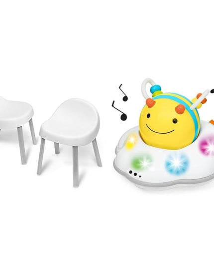 Skip Hop Toddler's Activity Chairs, White & Baby Crawl Toy 3-Stage Developmental Learning Crawling Infant Toy, Explore & More Follow-Me Bee - LeafyLoom