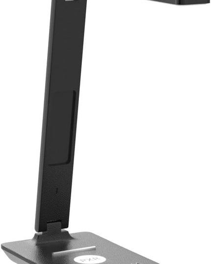 poukaran LED Desk Lamp with Wireless Charger, USB Charging Port, Table Lamp with Clock, Alarm, Date, Temperature, Desk Lamps for Home Office,Black - LeafyLoom