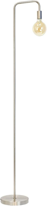 O'Bright Industrial Floor Lamp for Living Room, Metal Lamp, 70 Inches, E26 Socket, Minimalist Design for Decorative Lighting, Stand Lamp for Bedroom, Office, Brushed Nickel - LeafyLoom