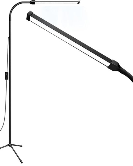 Bright LED Floor Lamp Adjustable Gooseneck Standing Eyelash Light for Eyelash Extensions Facial Spa Salon Makeup Task Reading lamp - LeafyLoom