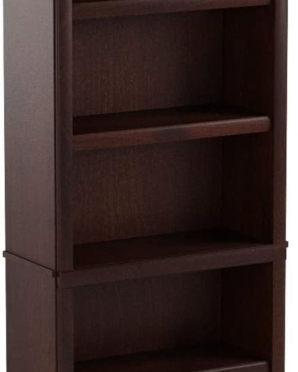 Sauder Heritage Hill Library/Book shelf, L: 29.80" x W: 12.99" x H: 71.26", Classic Cherry finish - LeafyLoom