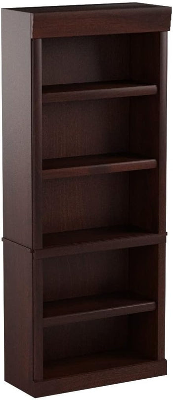 Sauder Heritage Hill Library/Book shelf, L: 29.80" x W: 12.99" x H: 71.26", Classic Cherry finish - LeafyLoom
