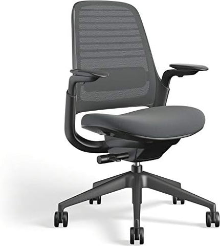 Steelcase Series 1 Work Chair Office Chair - Graphite, Hard Floor Casters - LeafyLoom