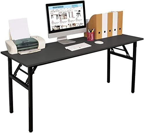 Computer Desk,55" Modern Simple Style Folding Tables,Home Office Writing Desk, Space Saving Foldable Table, No Install Needed - LeafyLoom