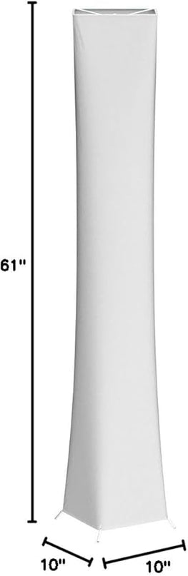 chiphy Floor Lamp, 61" Tall Lamps, 7 Colors Changing and Dimmable RGB LED Bulbs, Remote Control and White Fabric Shade, Cool for Living Room, Bedroom and Play Room - LeafyLoom