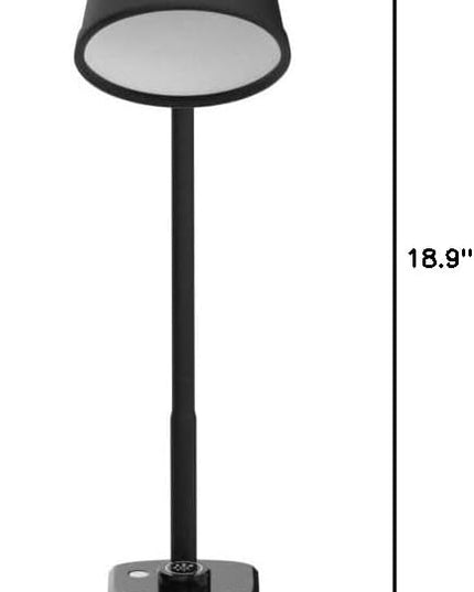 BOHON LED Desk Lamp with USB Charging Port 3 Color Modes Dimmable Reading Light Intelligent Induction Auto Dimming Task Lamp Flexible Gooseneck Table Lamp for Bedside Office, AC Adapter Include - LeafyLoom
