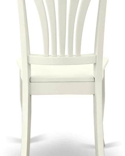 East West Furniture Antique 3 Piece Modern Set Contains a Round Table with Pedestal and 2 Kitchen Dining Chairs, 36x36 Inch, AMAV3-LWH-W - LeafyLoom