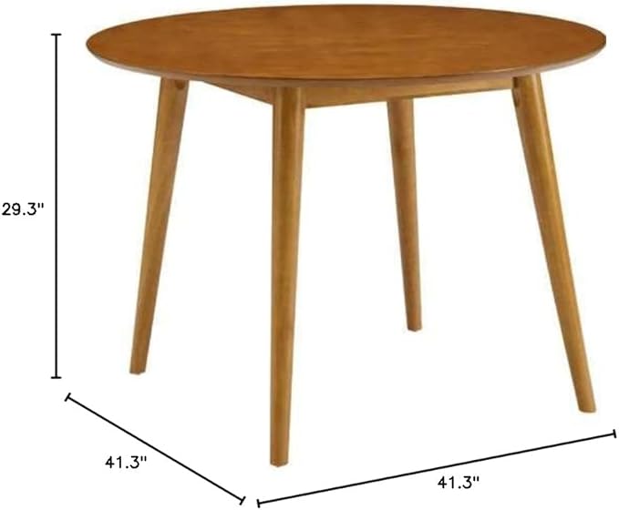 Crosley Furniture Landon Mid-Century Modern Round Wood Dining Table, Acorn - LeafyLoom