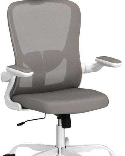 Office Chair, High Back Ergonomic Desk Chair, Breathable Mesh Desk Chair with Adjustable Lumbar Support and Headrest, Swivel Task Chair with flip-up Armrests, Executive Chair for Home Office - LeafyLoom