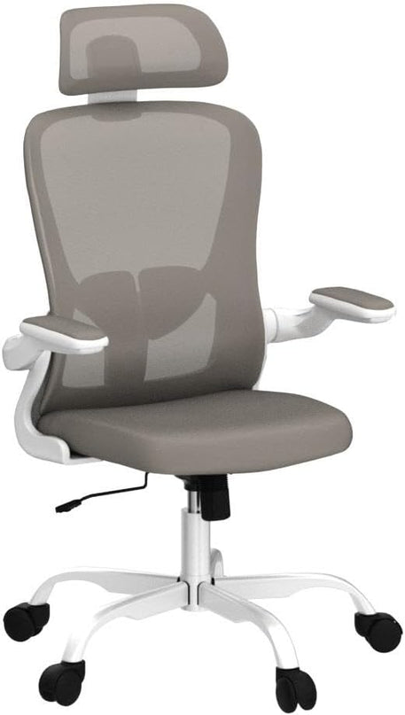 Office Chair, High Back Ergonomic Desk Chair, Breathable Mesh Desk Chair with Adjustable Lumbar Support and Headrest, Swivel Task Chair with flip-up Armrests, Executive Chair for Home Office - LeafyLoom