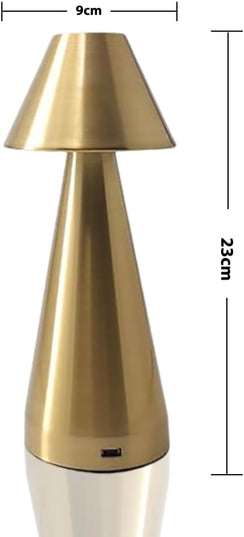 Portable Metal Desk Lamp, Cordless Metal LED Table Lamp,3 Color Touch Control Rechargeable Lamp,3-Levels Brightness Room Decor Desk Lamp,Bedside Lamp,Dining Room Lamp (Gold) - LeafyLoom