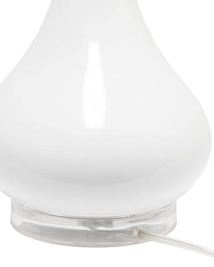 Elegant Designs LT3312-LTB Ceramic Genie Tear Drop Shaped Glossy Table Lamp, Light Blue - LeafyLoom