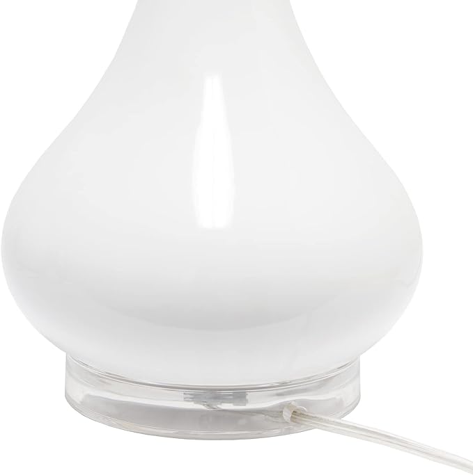 Elegant Designs LT3312-LTB Ceramic Genie Tear Drop Shaped Glossy Table Lamp, Light Blue - LeafyLoom