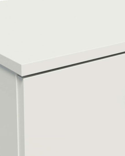 Madesa Computer Desk with 3 Drawers, 1 Door and 1 Storage Shelf, Wood Writing Home Office Workstation, Office Desk with Drawers - 30” H x 18” D x 53” W - White - LeafyLoom