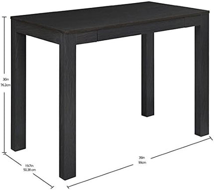 Ameriwood Home Parsons Computer Desk with Drawer, Espresso - LeafyLoom