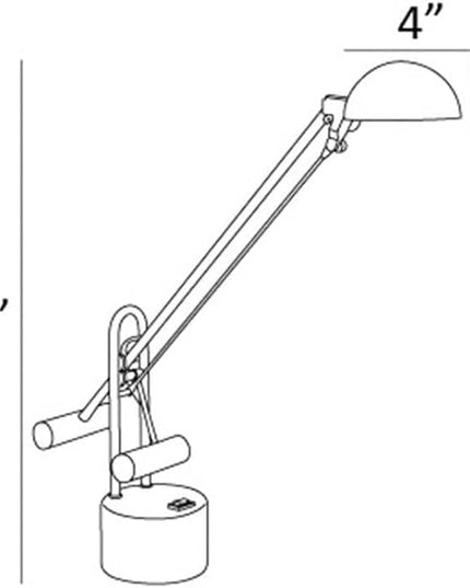 Lite Source LS-306BLK Halotech 29-Inch 8W LED Desk Lamp,Metal, Black - LeafyLoom