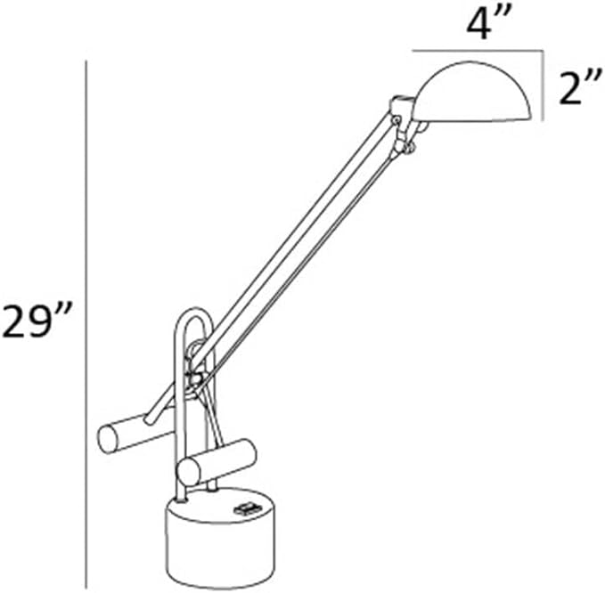 Lite Source LS-306BLK Halotech 29-Inch 8W LED Desk Lamp,Metal, Black - LeafyLoom