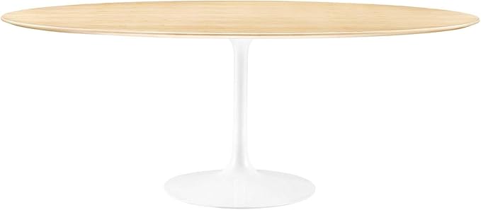 Modway Lippa Dining Table, 78", White Natural - LeafyLoom
