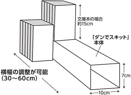 Bookshelf Innovation Made in Japan, Manga organizing kit (2Levels, Black) - LeafyLoom