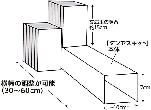 Bookshelf Innovation Made in Japan, Manga organizing kit (2Levels, Black) - LeafyLoom
