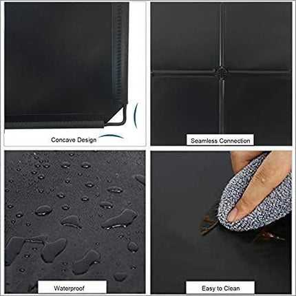 C&AHOME Cube Storage, 2-Cube Organizer Units, Plastic Closet Storage Shelves, DIY Book Shelf, Modular Bookcase, Cabinet Ideal for Bedroom, Living Room, Home Office, 12.4" L x 12.4" W x 24.8" H Black - LeafyLoom