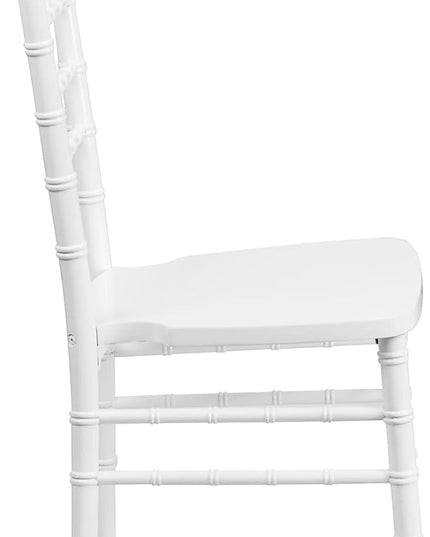 Flash Furniture Hercules Series Chiavari Chair for Formal Events and Banquets, Commercial/Residential All-Occasion Event Chair, White - LeafyLoom