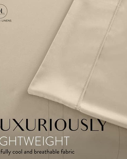 Danjor Linens King Size Sheets Set - 6 Piece Set Including 4 Pillowcases - Deep Pockets - Breathable, Soft Bed Sheets - Wrinkle Free - Machine Washable - Taupe King Bed Sheets - 6 pc - LeafyLoom