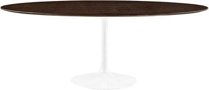 Modway Lippa Dining Table, 78", White Cherry Walnut - LeafyLoom