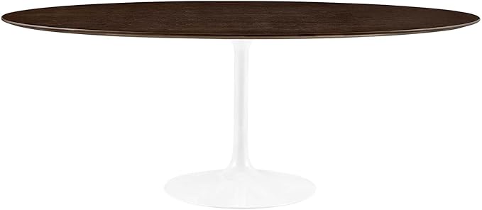Modway Lippa Dining Table, 78", White Cherry Walnut - LeafyLoom