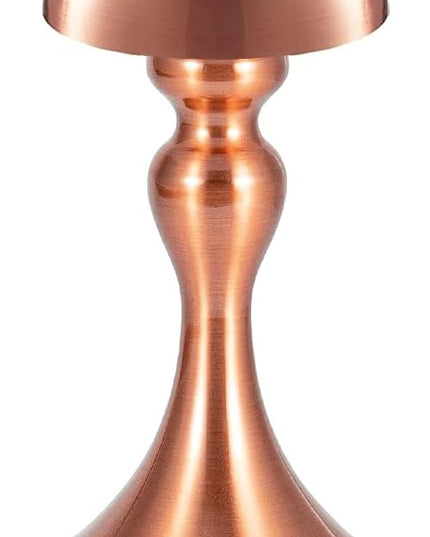 Portable LED Table Lamp, 3-Levels Brightness Metal Desk Lamp, 3 Color Touch Control Rechargeable Lamp, Night Light, Bedside Lamp,Dining Room Lamp (Rose Gold) - LeafyLoom