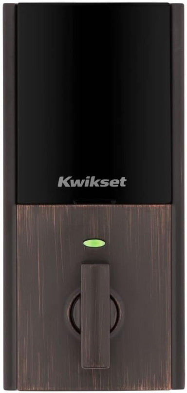 Kwikset Home Connect 620 Smart Lock Deadbolt with Z-Wave Technology, Works with Ring Alarm, Samsung Smartthings and More, Z-Wave Hub Required, Contemporary Design in Venetian Bronze Kwikset
