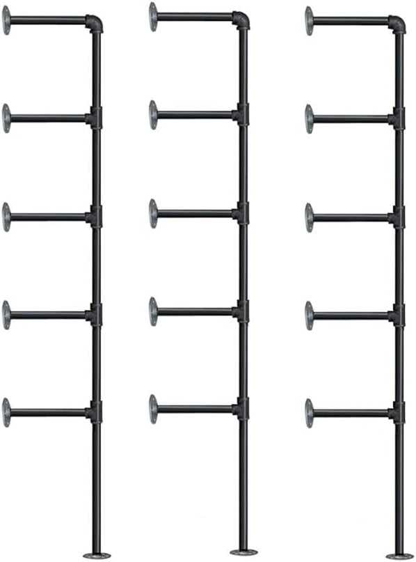 (14“Deep,3pcs)Industrial Retro Wall Mount Iron Pipe Shelf,DIY Open Bookshelf,Hung Bracket,Home Improvement Kitchen Shelves,Tool Utility Shelves, Office Shelves, Bookshelves and bookcases - LeafyLoom