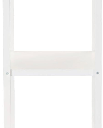 Household Essentials Jamestown Narrow 5 Shelf Open Storage Bookshelf Scandinavian White and White Metal - LeafyLoom