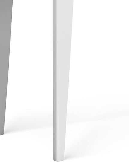 SIMPLIHOME Harper SOLID HARDWOOD 54 Inch Wide Mid Century Modern Console Sofa Table in White, For the Living Room, Entryway and Bedroom - LeafyLoom