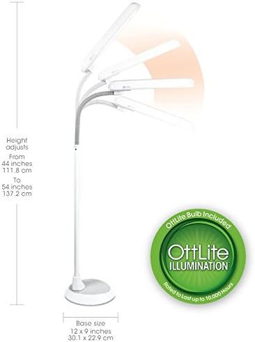 OttLite 24 Watt Floor Lamp with Flexible Neck - LeafyLoom