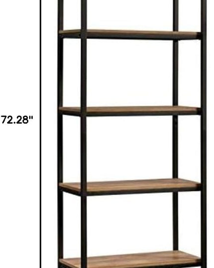 Sauder North Avenue Tall 4-Shelf Bookcase/ Book shelf, Sindoori Mango finish - LeafyLoom