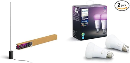 Philips Hue Gradient Signe Floor Lamp, Compatible with Alexa, Apple Homekit and Google Assistant & Smart 60W A19 LED Bulb - White and Color Ambiance Color-Changing Light - 2 Pack - 800LM PhilipsHue