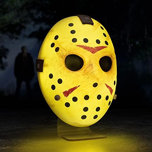 Paladone Friday The 13th Jason Voorhees Mask Light - Collectible Horror Movie Lamp Decor - Officially Licensed Merchandise and Memorabilia - LeafyLoom