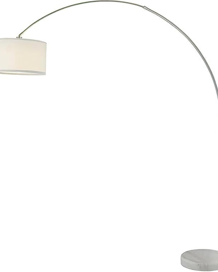 Contemporary 81" Tall Long Reach Adjustable Arc LED Floor Lamp with Remote Control - Stylish Corner Light Arching Lamp Marble Base - Best Modern Lighting for Living Room, Bedroom, and Home Decor - LeafyLoom